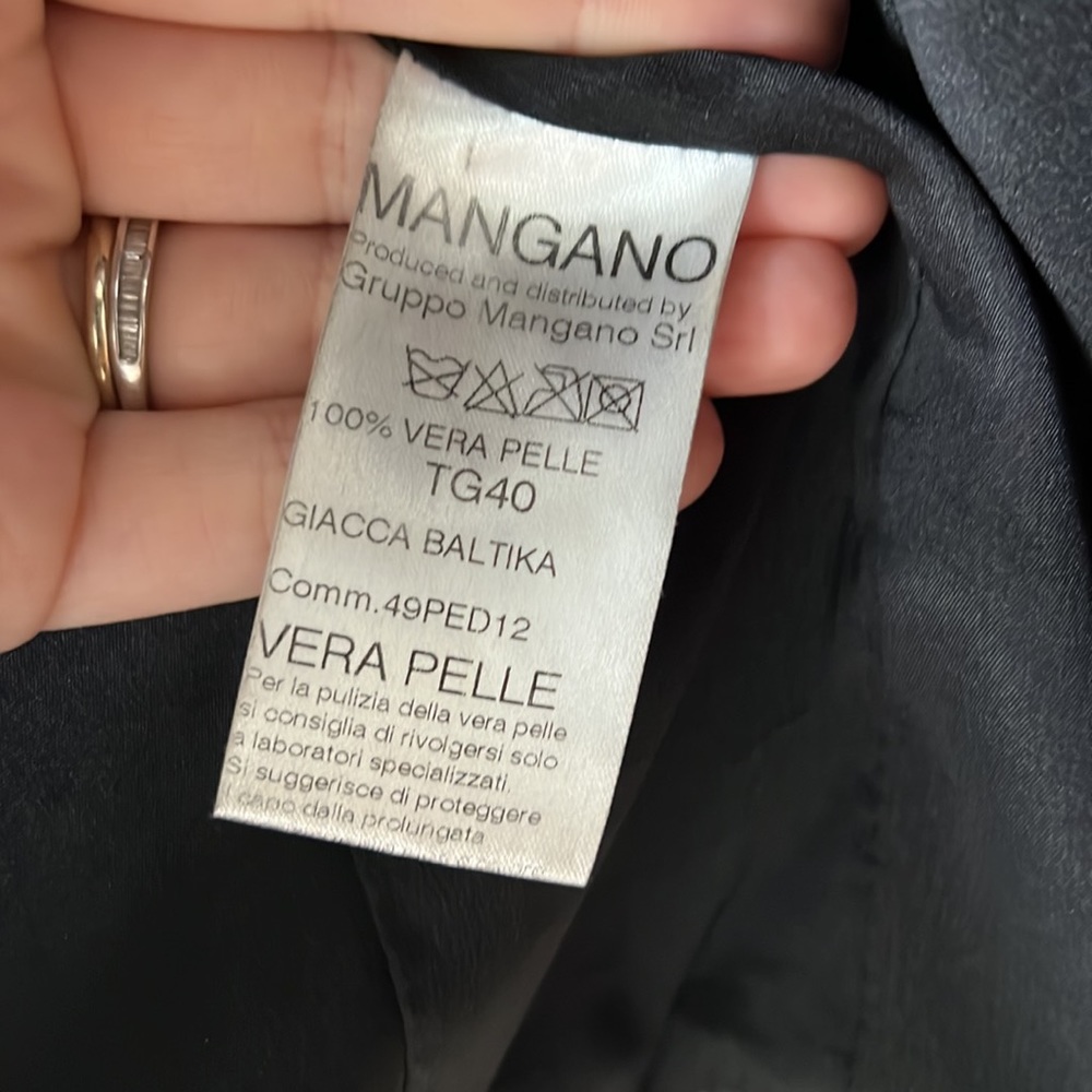 Mangano - Leather Cropped Jacket - image 6